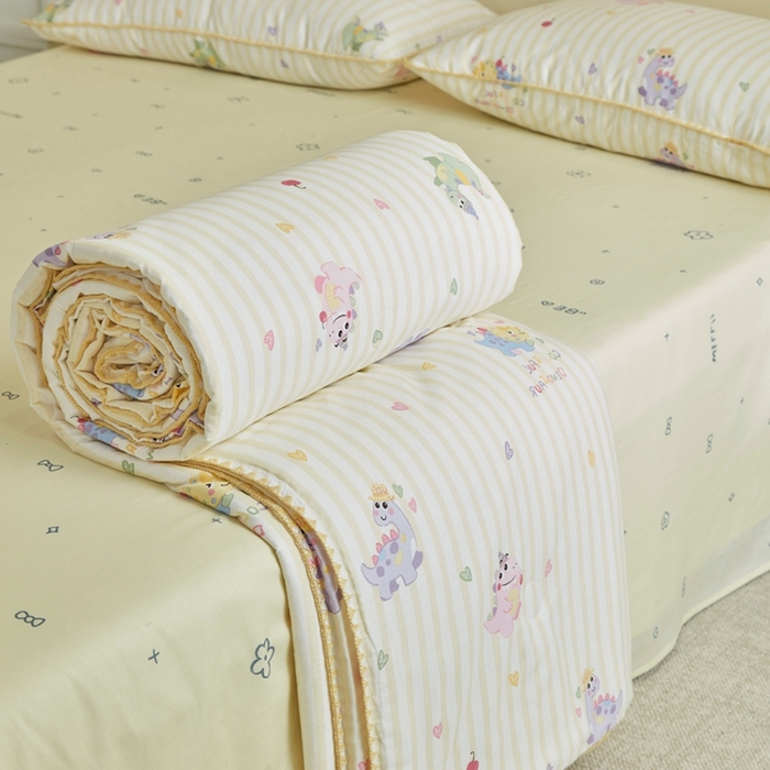 91家纺网 家纺一手货源 找家纺 暖阳 2026新款全棉贝壳边棉花夏被夏凉被空调被 幸运波比