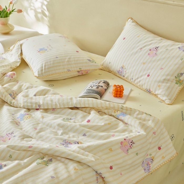 91家纺网 家纺一手货源 找家纺 暖阳 2026新款全棉贝壳边棉花夏被夏凉被空调被 幸运波比