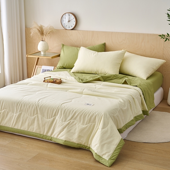 91家纺网 家纺一手货源 找家纺 （总）暖阳 2026新款全棉纯色+拼色棉花夏被夏凉被空调被