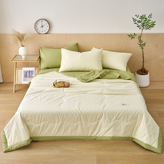 91家纺网 家纺一手货源 找家纺 （总）暖阳 2026新款全棉纯色+拼色棉花夏被夏凉被空调被