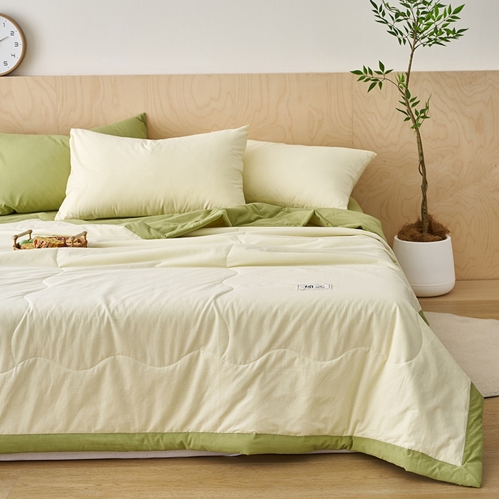 91家纺网 家纺一手货源 找家纺 （总）暖阳 2026新款全棉纯色+拼色棉花夏被夏凉被空调被