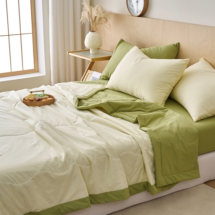 91家纺网 家纺一手货源 找家纺 （总）暖阳 2026新款全棉纯色+拼色棉花夏被夏凉被空调被