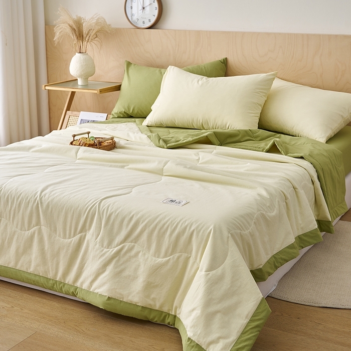 91家纺网 家纺一手货源 找家纺 （总）暖阳 2026新款全棉纯色+拼色棉花夏被夏凉被空调被