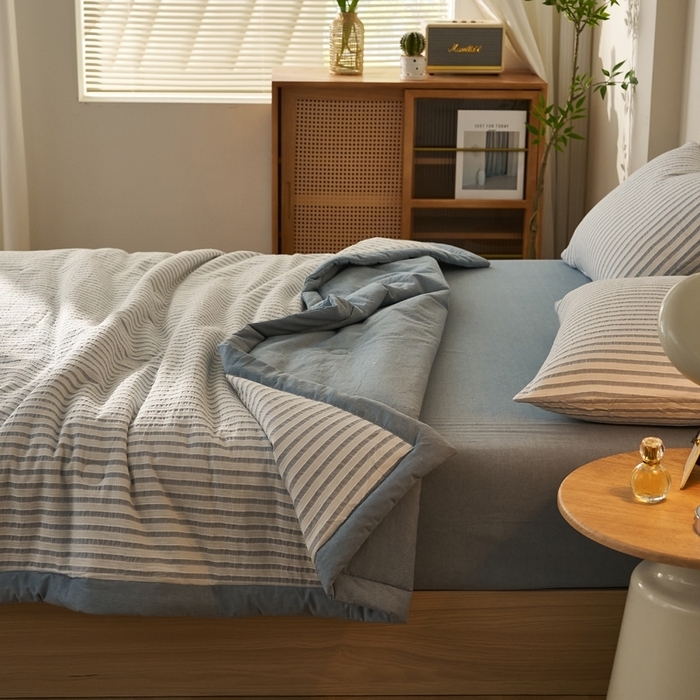 91家纺网 家纺一手货源 找家纺 （总）暖阳 2026新款全棉色织提花良品系列棉花夏被夏凉被空调被