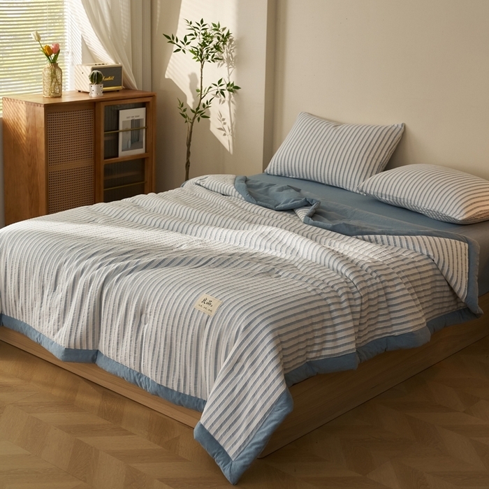 91家纺网 家纺一手货源 找家纺 （总）暖阳 2026新款全棉色织提花良品系列棉花夏被夏凉被空调被