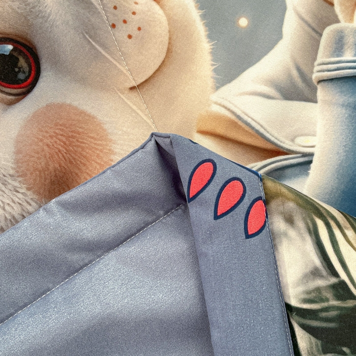 91家纺网 家纺一手货源 找家纺 宝薇 2026春夏新款7D卡通仿棉磨毛水洗棉夏被夏凉被空调被四件套 繁星