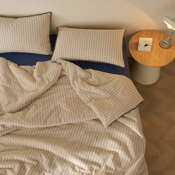 91家纺网 家纺一手货源 找家纺 （总）暖阳 2026新款无印风色织全棉贝壳绣棉花夏被夏凉被空调被