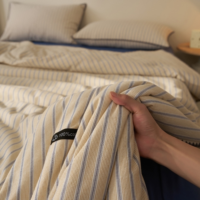 91家纺网 家纺一手货源 找家纺 （总）暖阳 2026新款无印风色织全棉贝壳绣棉花夏被夏凉被空调被