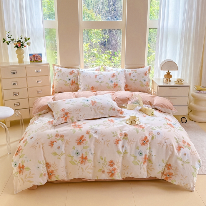 91家纺网 家纺一手货源 找家纺 （总）佑金甜 2026新款精梳全棉印花四件套