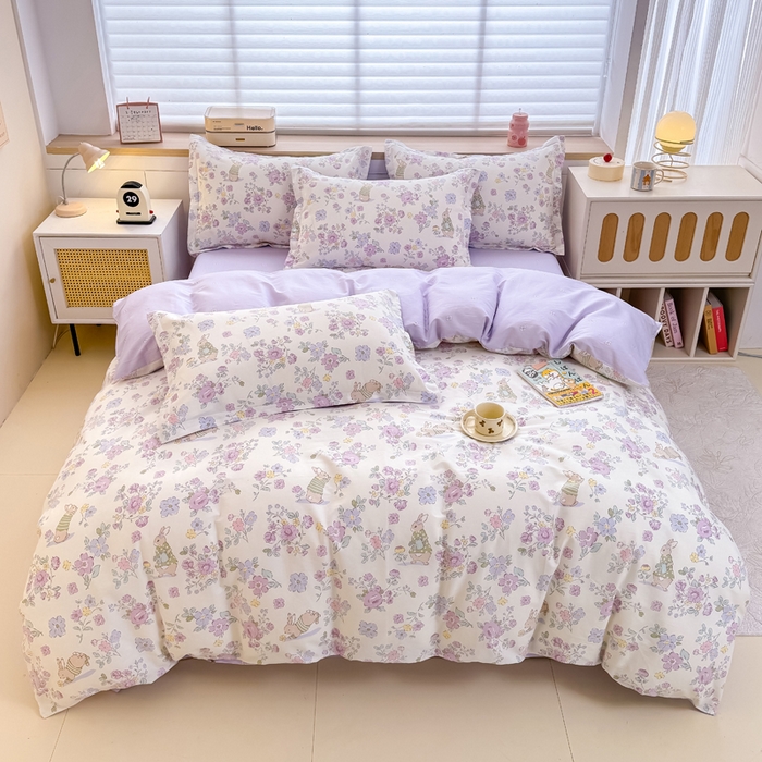 91家纺网 家纺一手货源 找家纺 （总）佑金甜 2026新款精梳全棉印花四件套