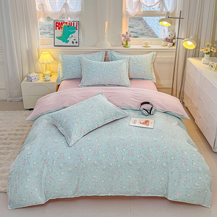 91家纺网 家纺一手货源 找家纺 （总）佑金甜 2026新款精梳全棉印花四件套