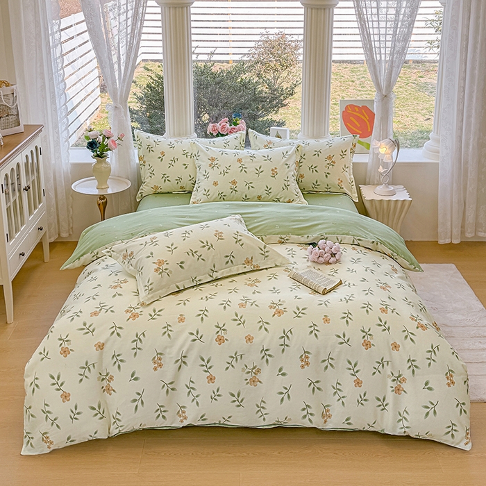 91家纺网 家纺一手货源 找家纺 （总）佑金甜 2026新款精梳全棉印花四件套