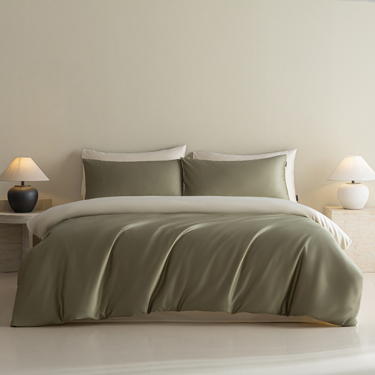 91家纺网 家纺一手货源 找家纺 （总）卧趣家纺 2026新款A类轻奢双拼100Pro高支贡缎长绒棉全棉纯棉四件套