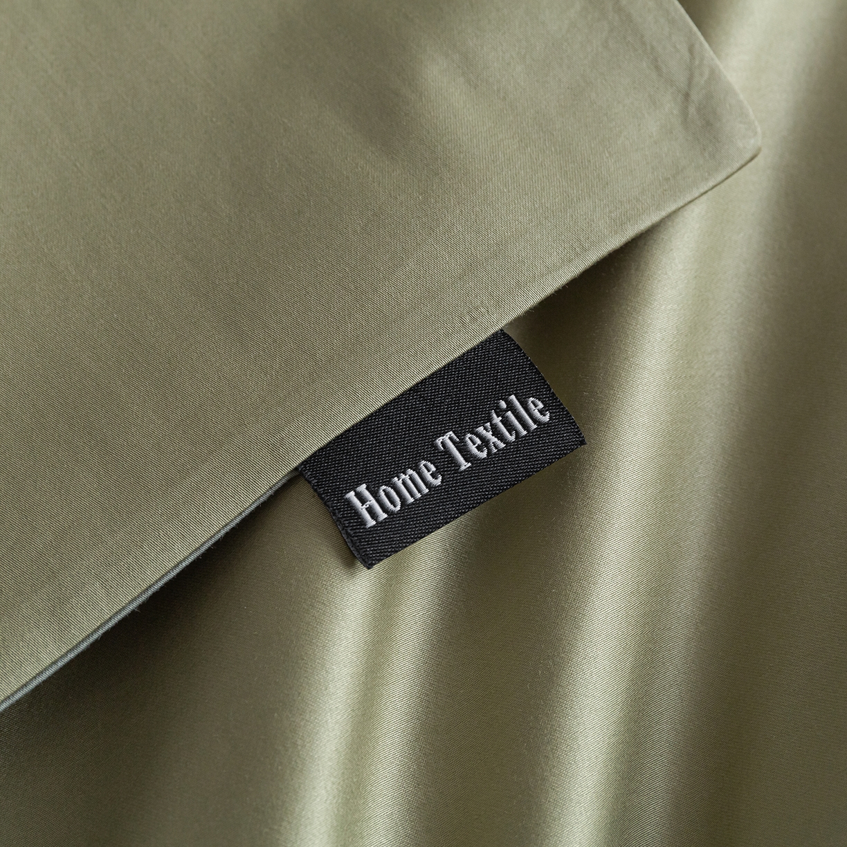 91家纺网 家纺一手货源 找家纺 卧趣家纺 2026新款A类轻奢双拼100Pro高支贡缎长绒棉全棉纯棉四件套 樱草绿+晴水绿