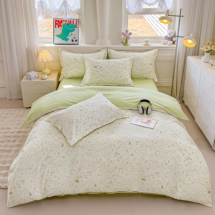 91家纺网 家纺一手货源 找家纺 （总）佑金甜 2026新款精梳全棉印花四件套