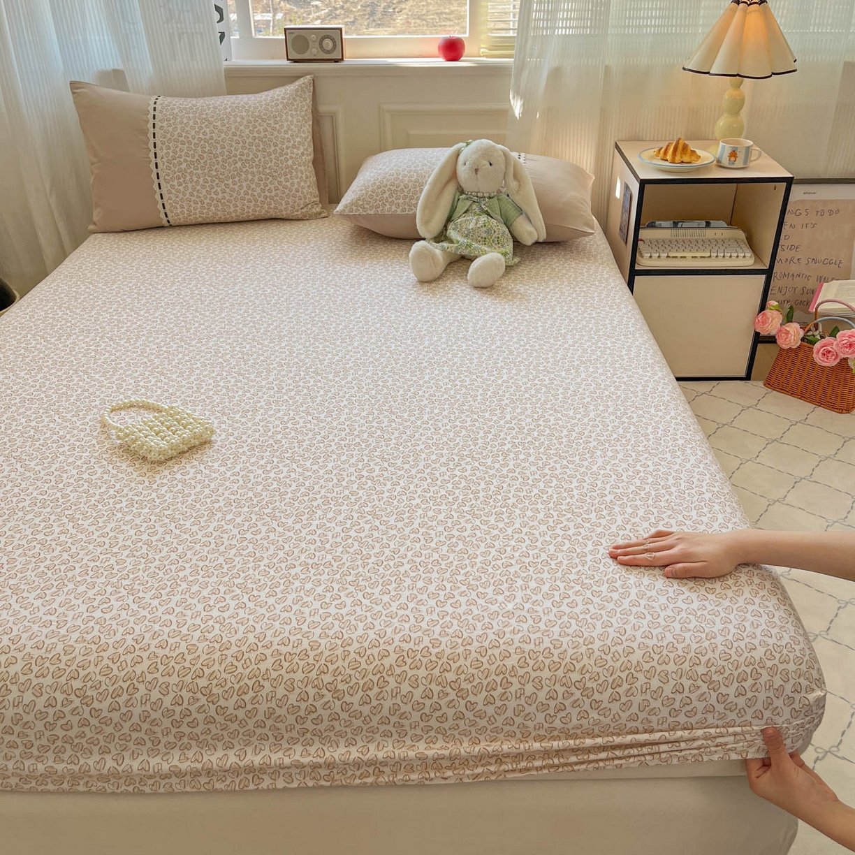 91家纺网 家纺一手货源 找家纺 （总）菲梵家纺 2026新款法式花边A类云朵棉床笠单件被套单品单被套