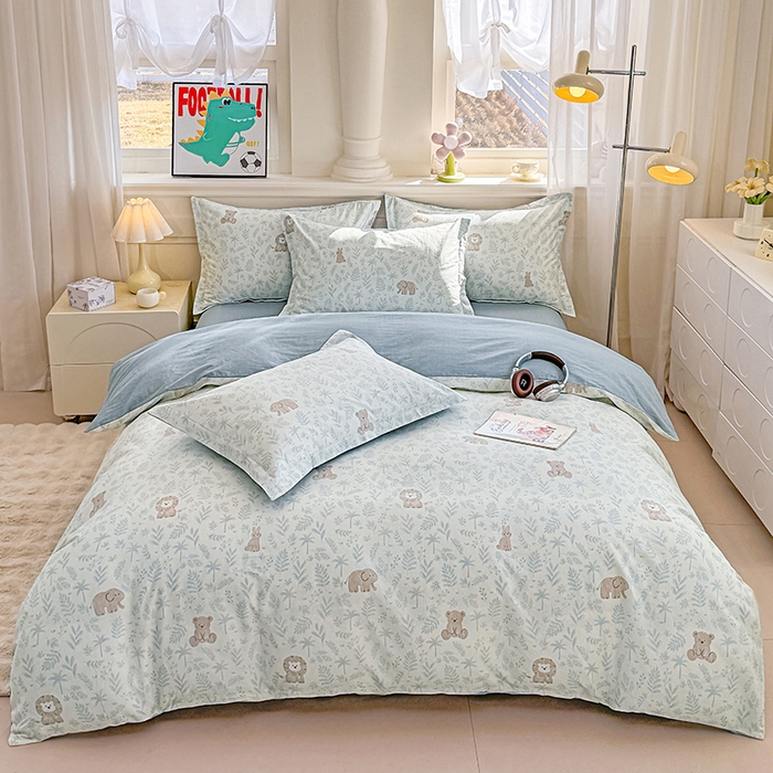 91家纺网 家纺一手货源 找家纺 （总）佑金甜 2026新款精梳全棉印花四件套