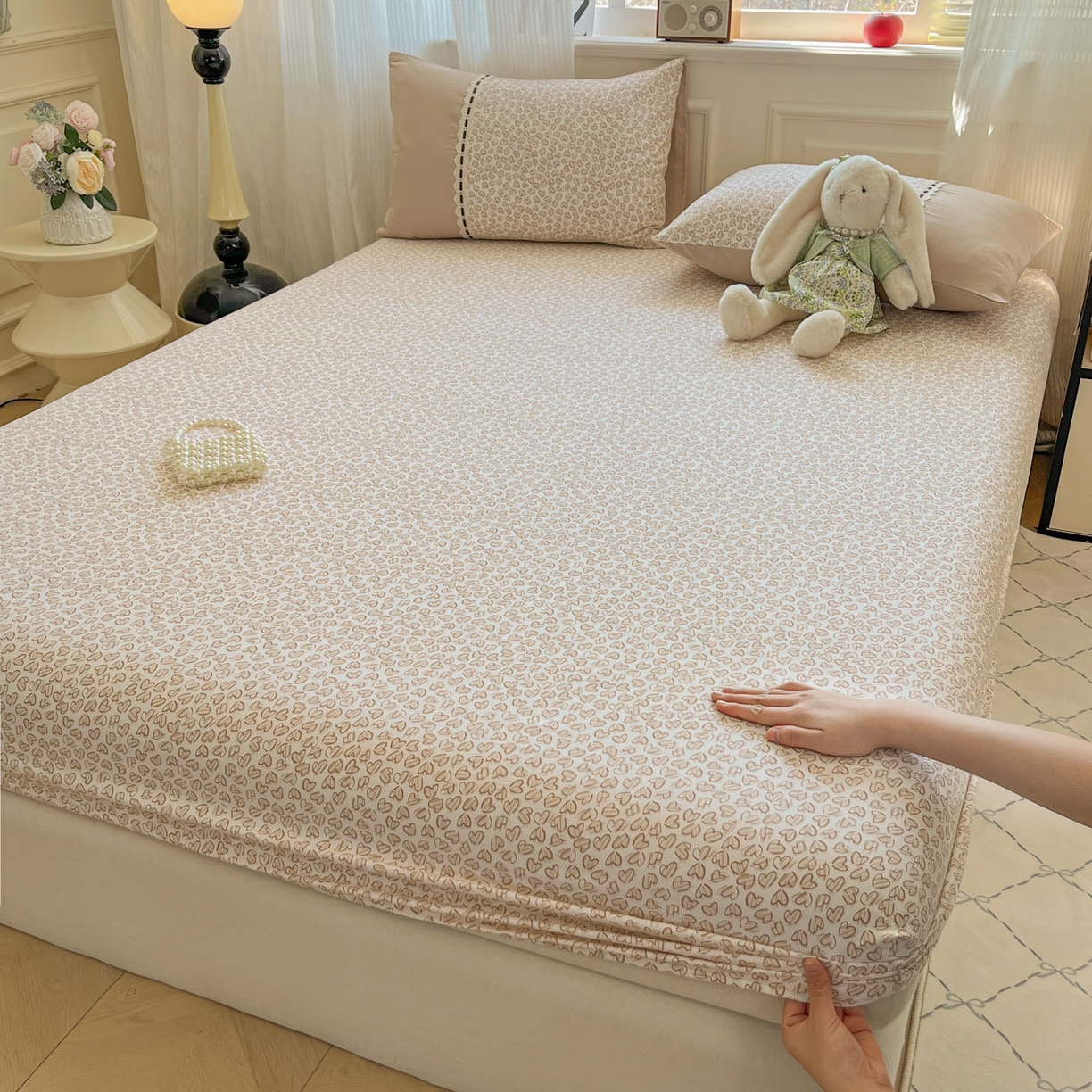 91家纺网 家纺一手货源 找家纺 （总）菲梵家纺 2026新款法式花边A类云朵棉床笠单件被套单品单被套