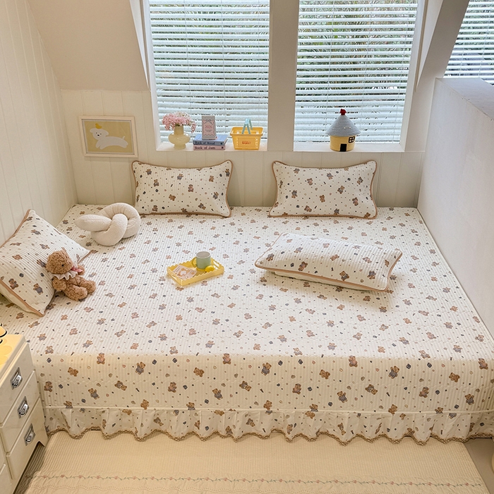 91家纺网 家纺一手货源 找家纺 （总）美达家纺 2026新款密道款夹棉全棉防滑床盖四件套