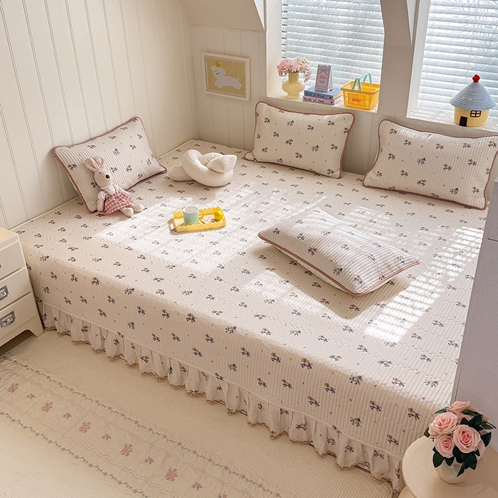 91家纺网 家纺一手货源 找家纺 美达家纺 2026新款密道款夹棉全棉防滑榻榻米 小马浅浅