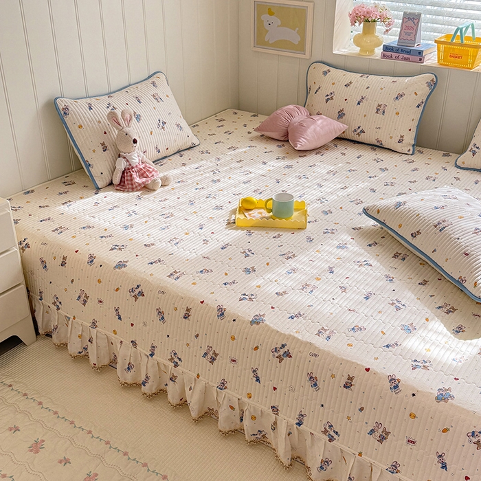 91家纺网 家纺一手货源 找家纺 美达家纺 2026新款密道款夹棉全棉防滑榻榻米 疯狂小cp