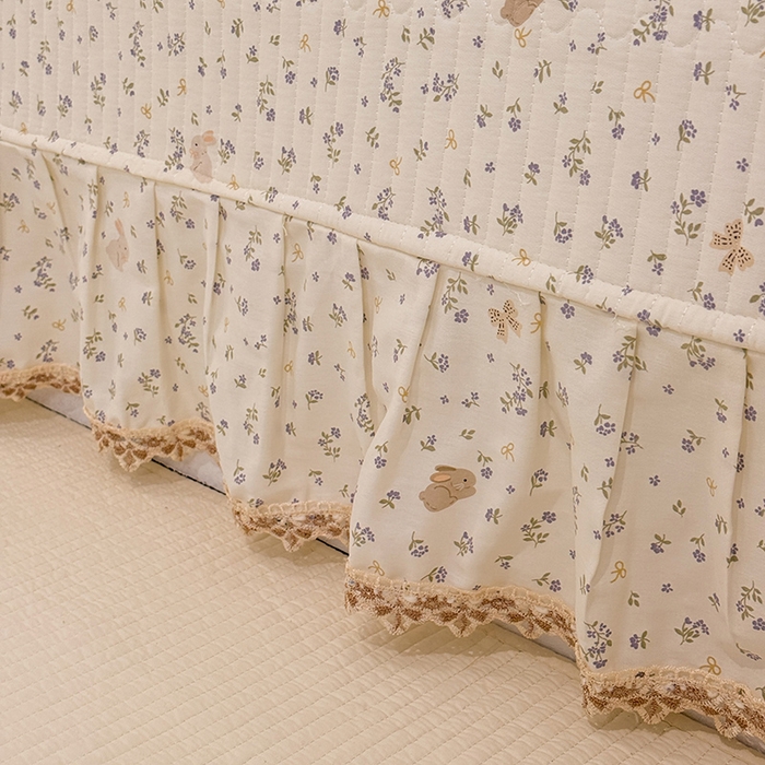 91家纺网 家纺一手货源 找家纺 美达家纺 2026新款密道款夹棉全棉防滑榻榻米 微花尔尔