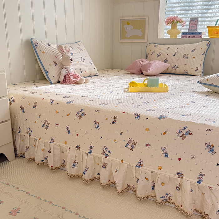 91家纺网 家纺一手货源 找家纺 美达家纺 2026新款密道款夹棉全棉防滑榻榻米 疯狂小cp