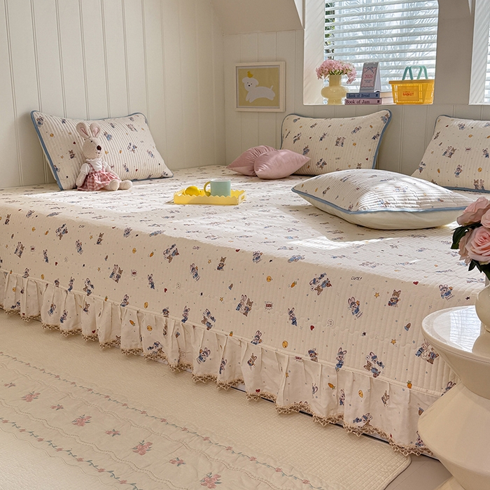 91家纺网 家纺一手货源 找家纺 美达家纺 2026新款密道款夹棉全棉防滑榻榻米 疯狂小cp