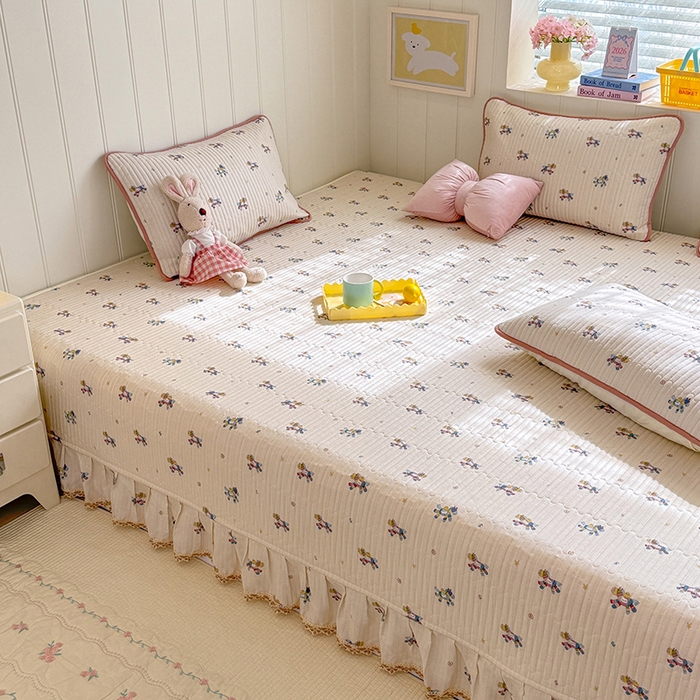 91家纺网 家纺一手货源 找家纺 美达家纺 2026新款密道款夹棉全棉防滑榻榻米 小马浅浅