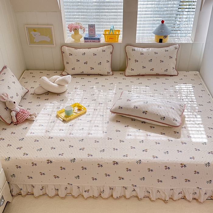 91家纺网 家纺一手货源 找家纺 美达家纺 2026新款密道款夹棉全棉防滑榻榻米 小马浅浅