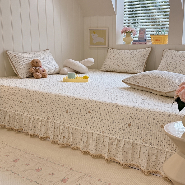 91家纺网 家纺一手货源 找家纺 美达家纺 2026新款密道款夹棉全棉防滑榻榻米 微花尔尔