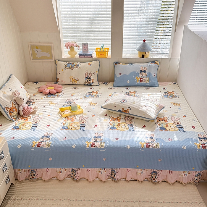 美达家纺 2026新款密道款夹棉全棉防滑榻榻米 萌趣cp