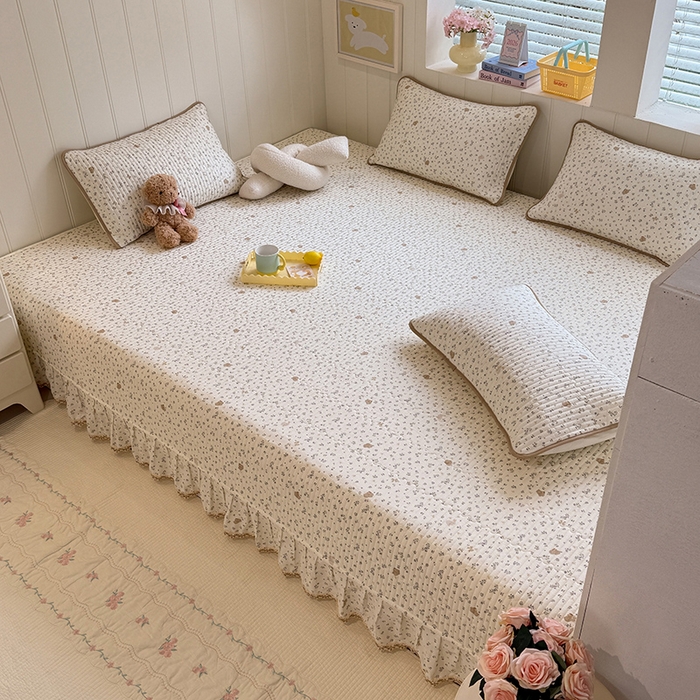 91家纺网 家纺一手货源 找家纺 美达家纺 2026新款密道款夹棉全棉防滑榻榻米 微花尔尔