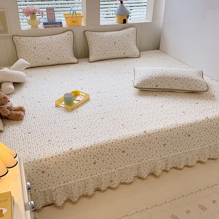 91家纺网 家纺一手货源 找家纺 美达家纺 2026新款密道款夹棉全棉防滑榻榻米 微花尔尔