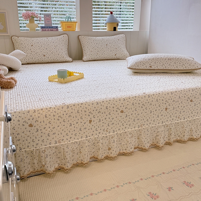 91家纺网 家纺一手货源 找家纺 美达家纺 2026新款密道款夹棉全棉防滑榻榻米 微花尔尔