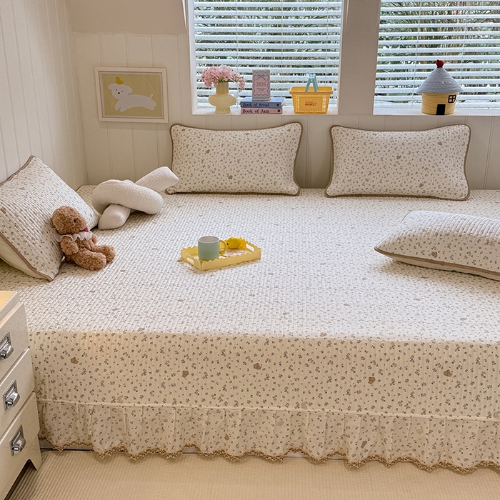 91家纺网 家纺一手货源 找家纺 美达家纺 2026新款密道款夹棉全棉防滑榻榻米 微花尔尔