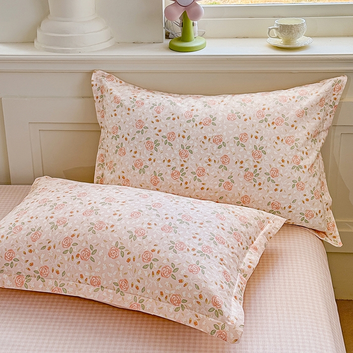 91家纺网 家纺一手货源 找家纺 佑金甜 2026新款精梳全棉印花四件套 玫瑰华集