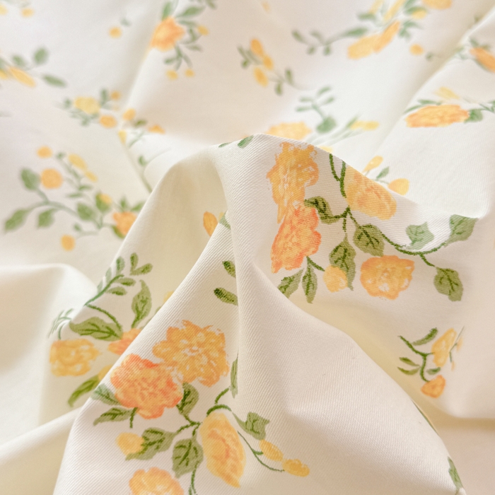 91家纺网 家纺一手货源 找家纺 佑金甜 2026新款精梳全棉印花四件套 柠夏