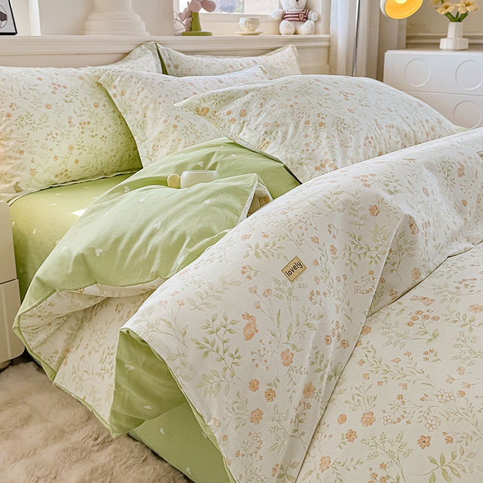 91家纺网 家纺一手货源 找家纺 佑金甜 2026新款精梳全棉印花四件套 青兔集