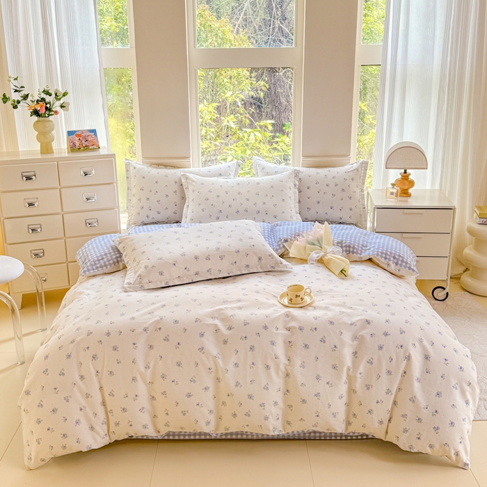 佑金甜 2026新款精梳全棉印花四件套 夏日铃兰