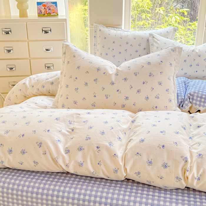 91家纺网 家纺一手货源 找家纺 佑金甜 2026新款精梳全棉印花四件套 夏日铃兰