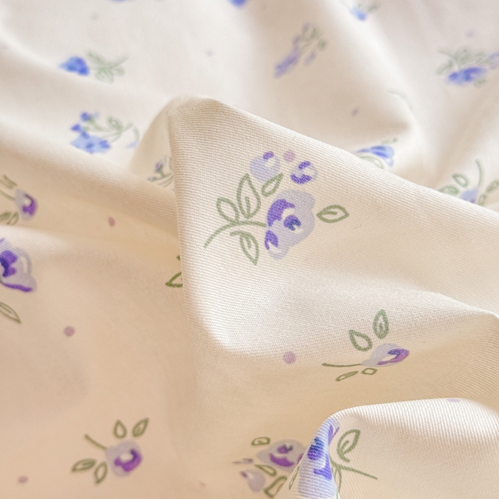 91家纺网 家纺一手货源 找家纺 佑金甜 2026新款精梳全棉印花四件套 夏日铃兰