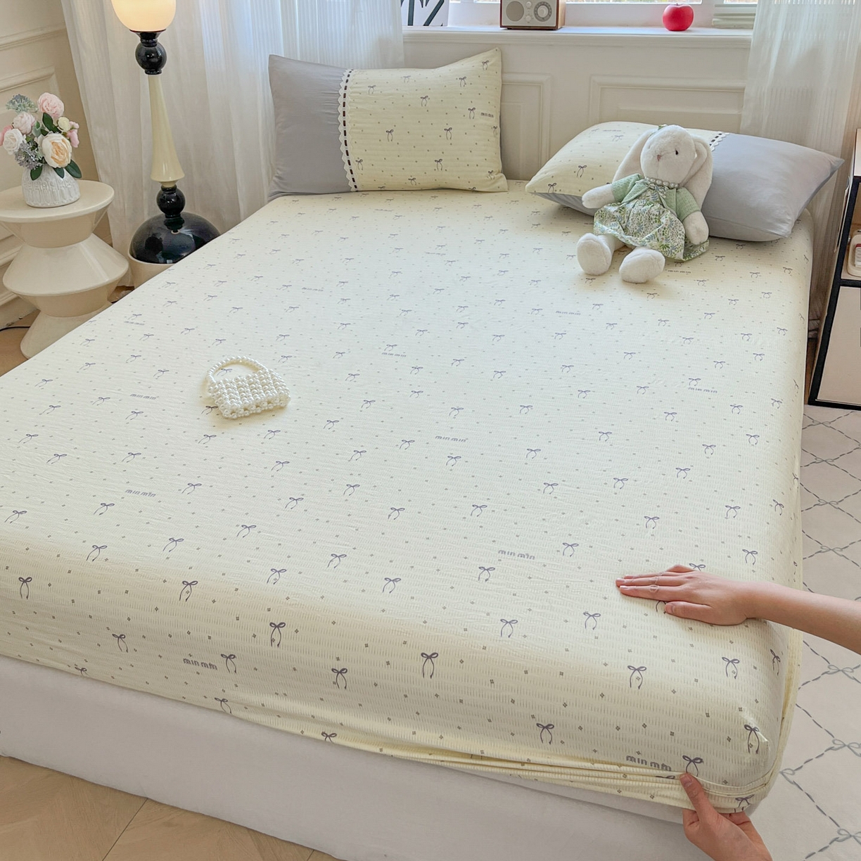 91家纺网 家纺一手货源 找家纺 （总）菲梵家纺 2026新款法式花边A类云朵棉床笠单件床笠单品单床笠