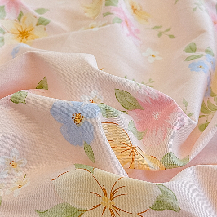 91家纺网 家纺一手货源 找家纺 佑金甜 2026新款精梳全棉印花四件套 星花漫