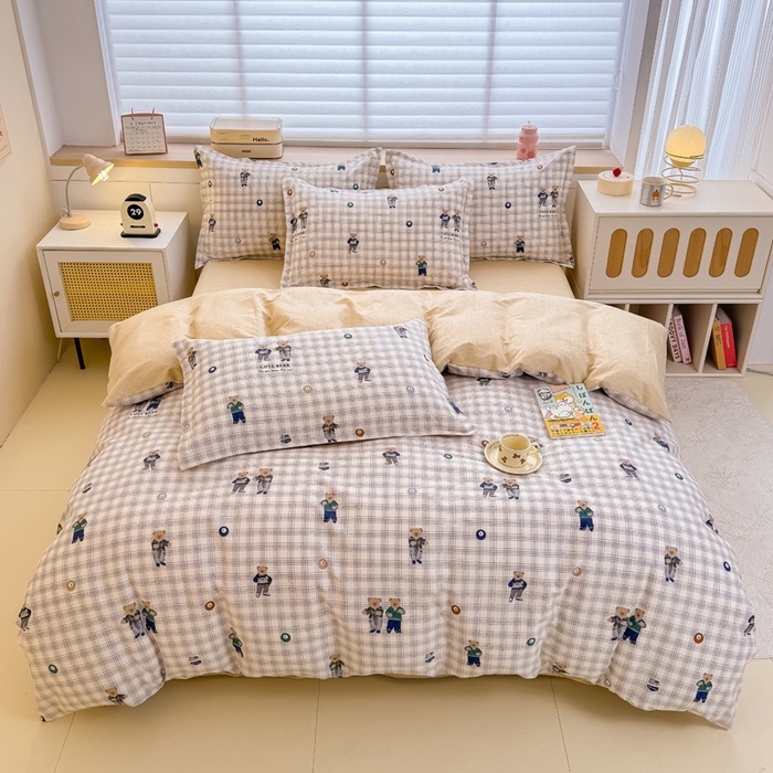 佑金甜 2026新款精梳全棉印花四件套 熊博士