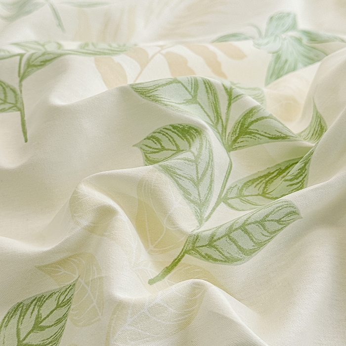 91家纺网 家纺一手货源 找家纺 佑金甜 2026新款精梳全棉印花四件套 叶语