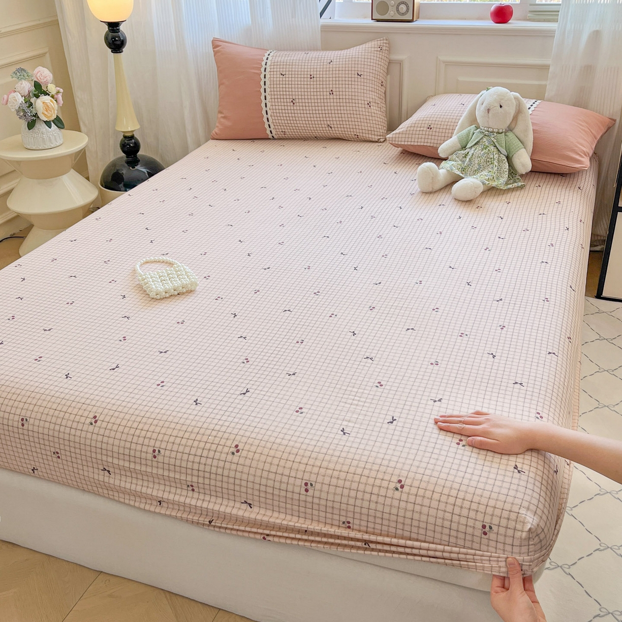 91家纺网 家纺一手货源 找家纺 （总）菲梵家纺 2026新款法式花边A类云朵棉床笠单件床笠单品单床笠