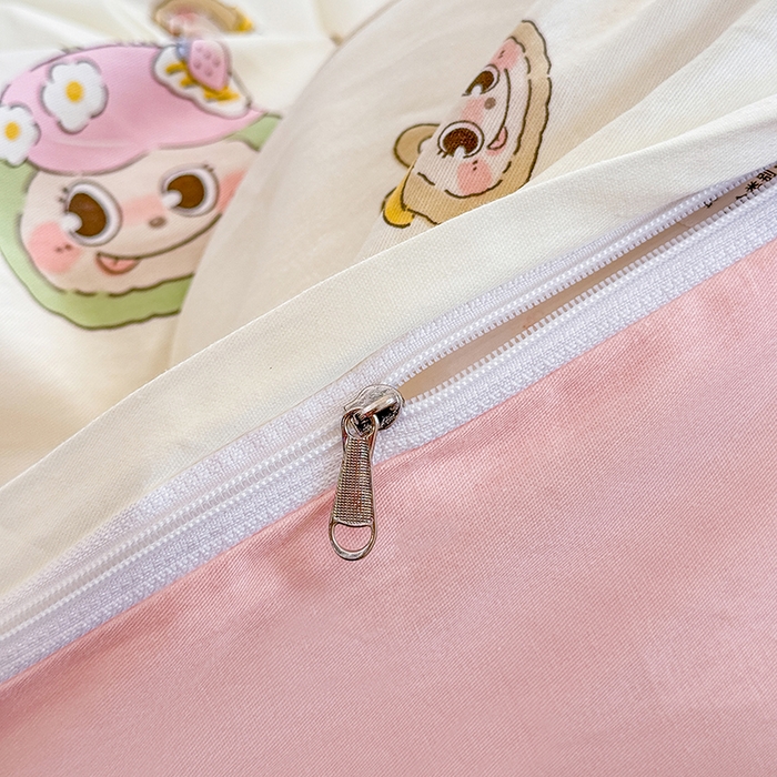 91家纺网 家纺一手货源 找家纺 佑金甜 2026新款精梳全棉印花四件套 元气萌宝