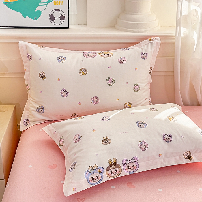 91家纺网 家纺一手货源 找家纺 佑金甜 2026新款精梳全棉印花四件套 元气萌宝