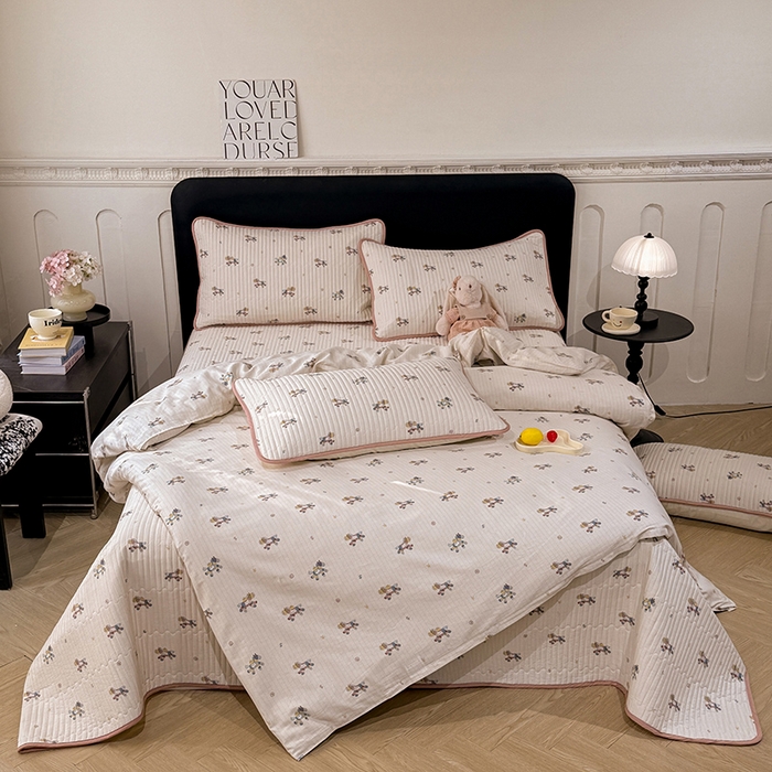 91家纺网 家纺一手货源 找家纺 （总）美达家纺 2026新款密道款夹棉全棉防滑床盖四件套